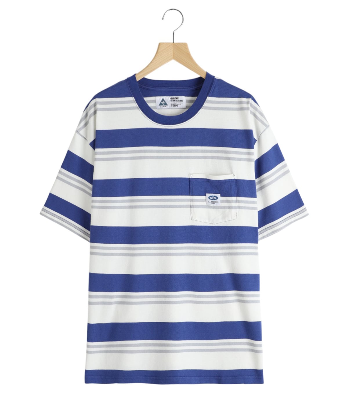 CHALLENGER Tシャツ ブルー L/S TIE DYE LOGO TEE ロングスリーブTシャツ-チャレンジャー