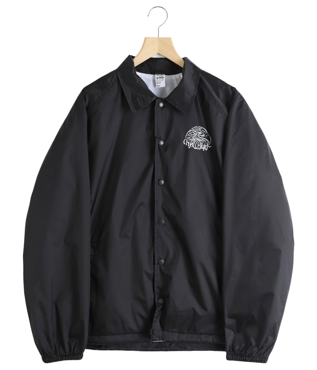 t*a様 Challenger ナイロンコーチジャケット ブラック CHALLENGER(チャレンジャー) / TWO TONE LOGO COACH JACKET