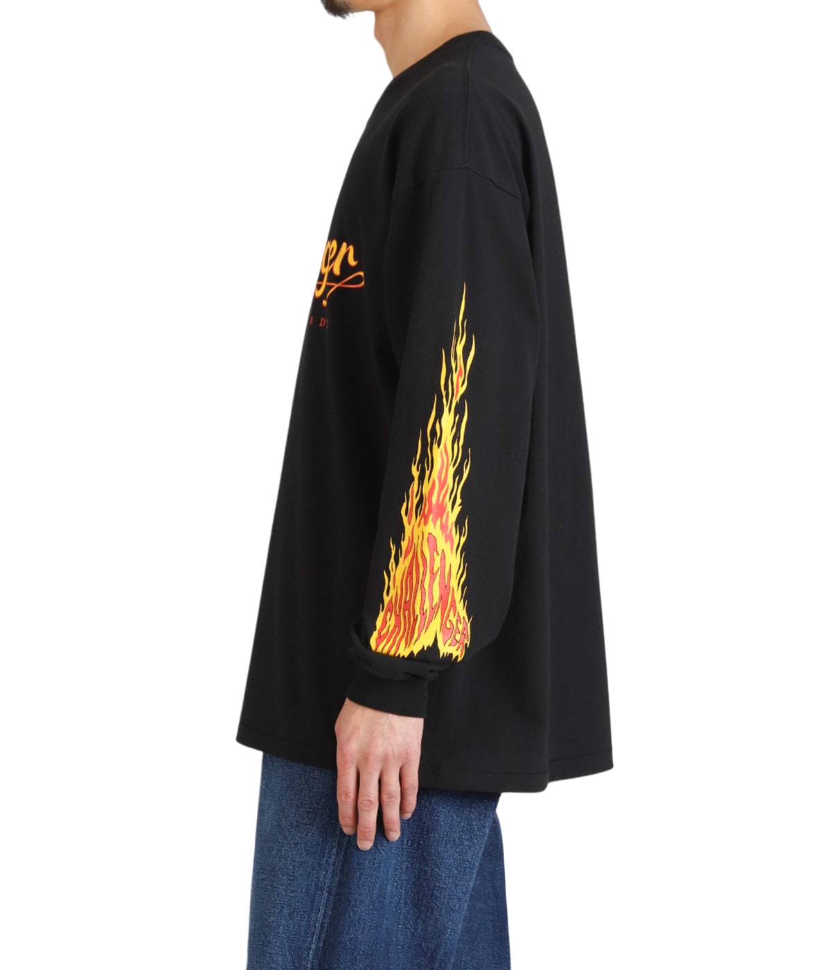 CHALLENGER ブラック 長袖カットソー M CHALLENGER ブラック 長袖