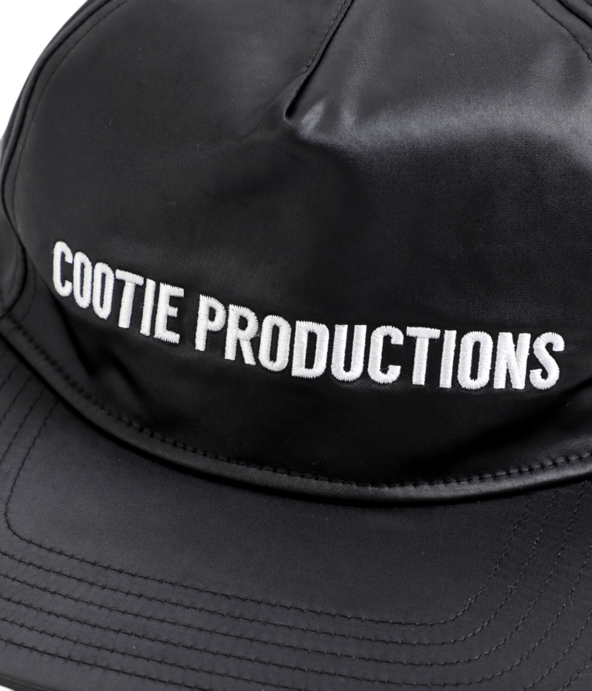 帽子 cootie productions 5 Panel Cap COOTIE PRODUCTIONS - Damp Coated Satin 5 Panel Cap (BLACK