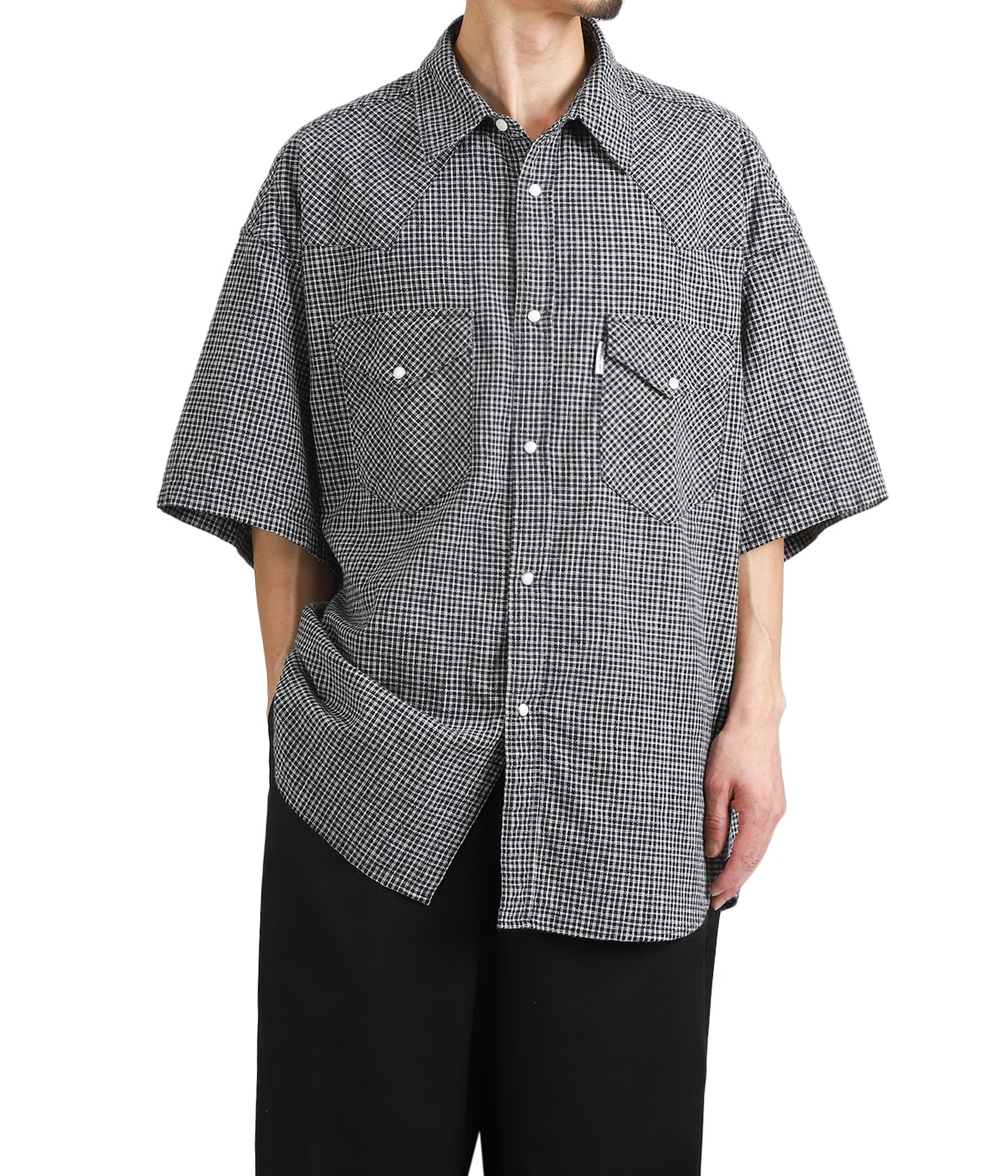 Dobby Gingham Check S/S Western Shirt | COOTIE PRODUCTIONS