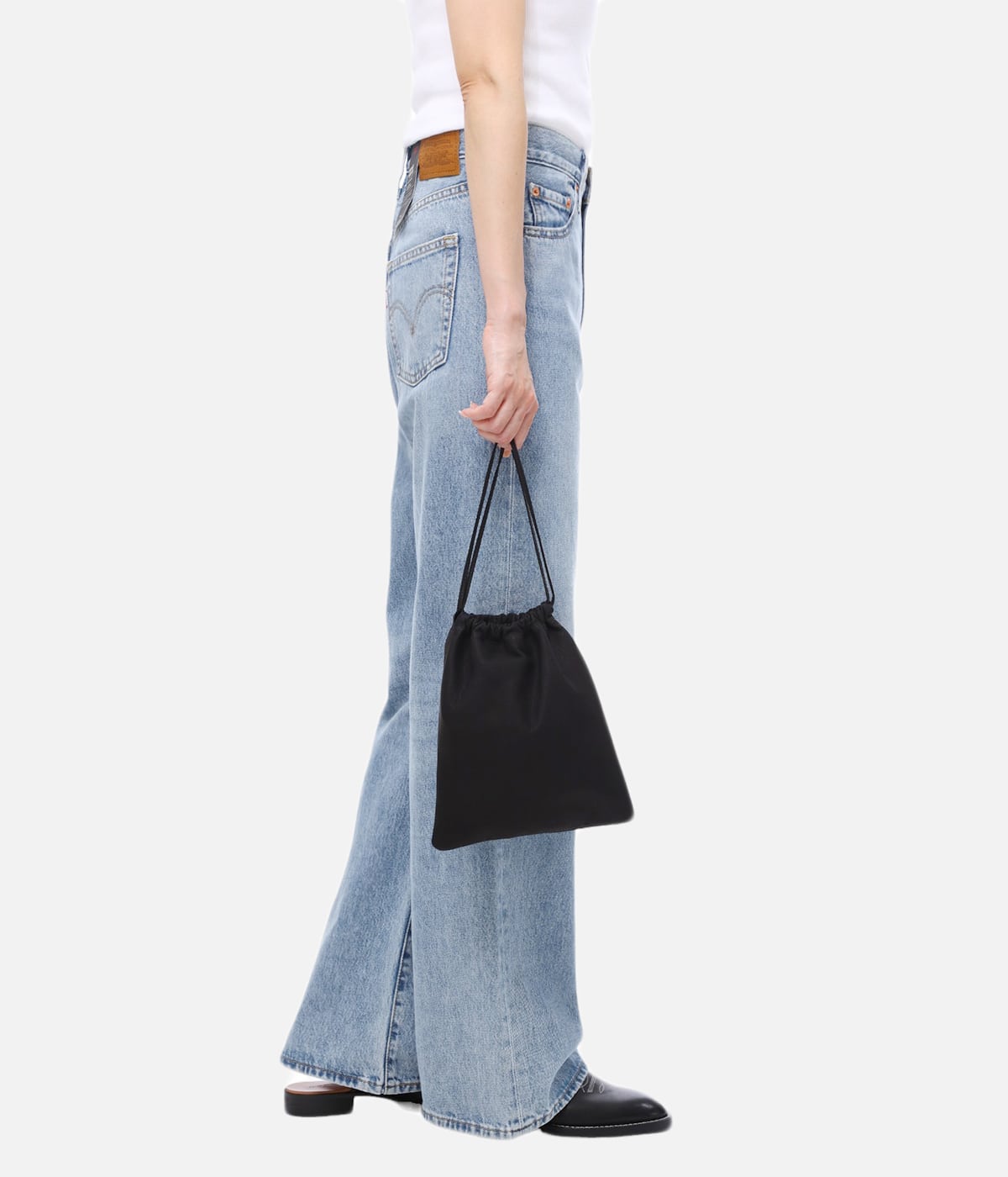 DOUBLE FACED DRAWSTRING POUCH L | Aeta(アエタ) / バッグ