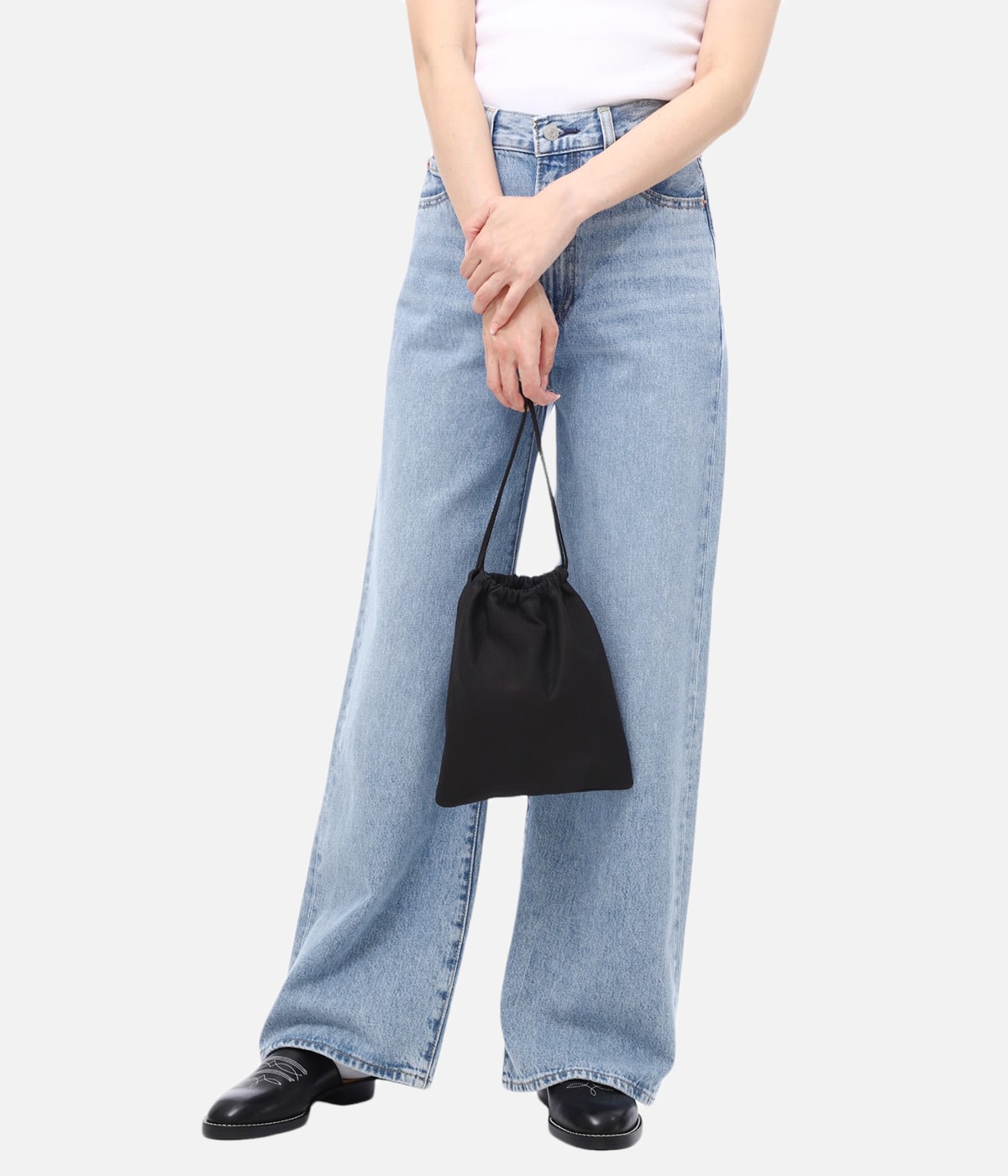 Aeta 巾着 L DOUBLE FACED DRAWSTRING POUCH 再入荷】DOUBLE FACED DRAWSTRING POUCH : L | Bag | pleasure
