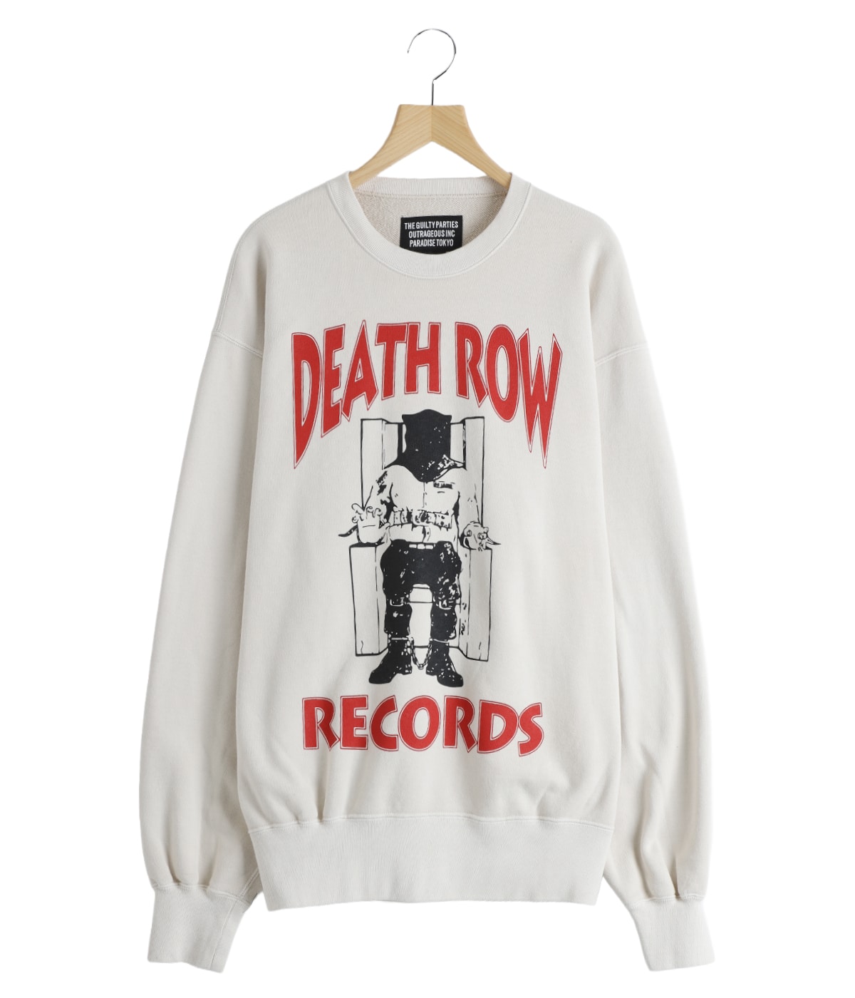 DEATH ROW RECORDS / WASHED MIDDLE WEIGHT CREW NECK SWEAT SHIRT