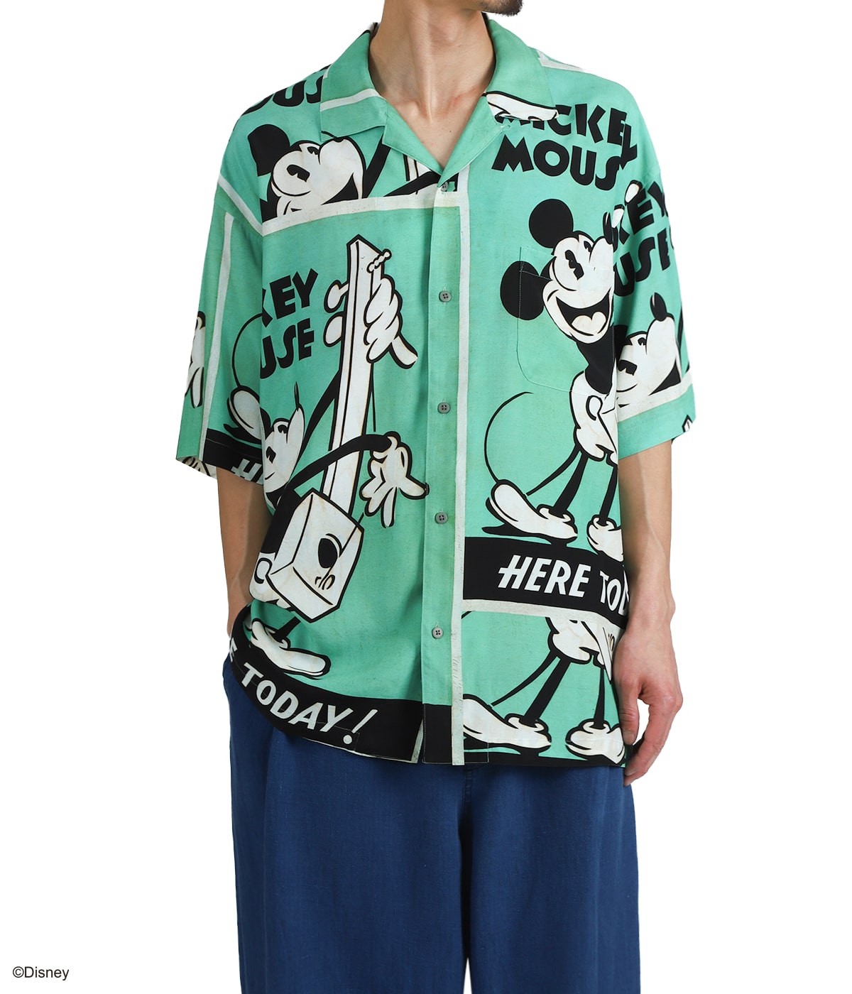 DISNEY VP / PC ALOHA COLLECTION ALOHA SHIRT / MICKEY & GUITAR