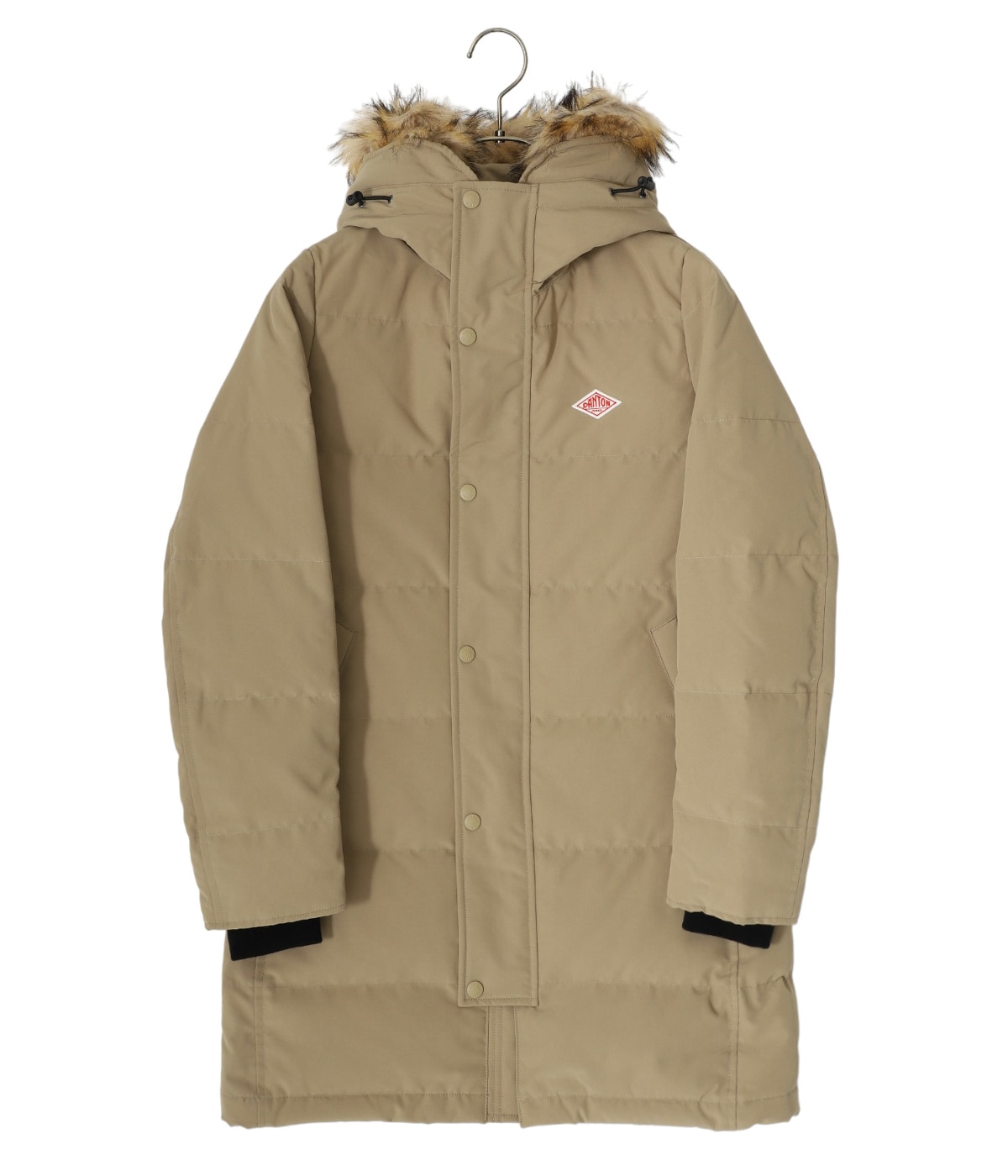 ダントン　DANTON タッサー　ダウン　ジャケット　カーキ40 L 極美品！ DANTON / Inner Down Crewneck Jacket（ダウンジャケット/コート