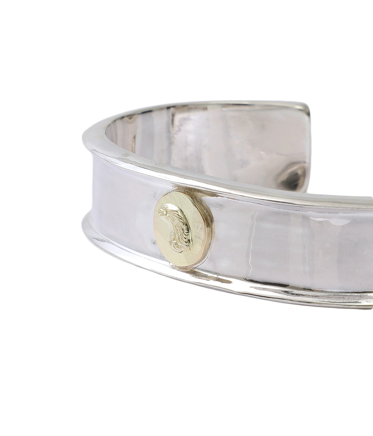 EAGLE  HEAD BRACELET 18kラリースミス LARRY SMITH / EDGED EAGLE HEAD BRACELET -18K GOLD ACCENT-