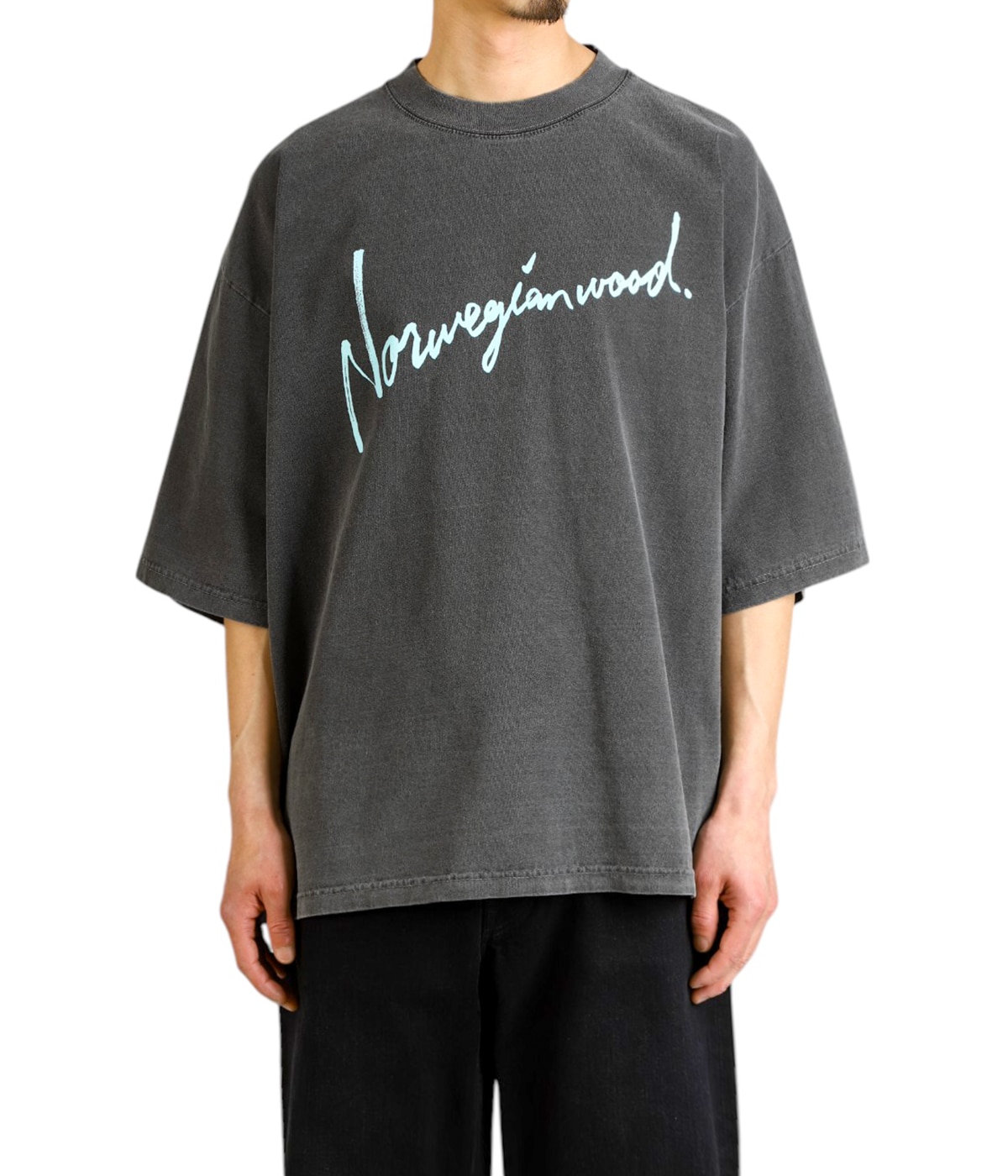 トップス ESSEY Pigment Dropshoulder T-shirt ESSAY PIGMENT DROPSHOULDER T-SHIRT - CHARCOAL – TOYASIDO