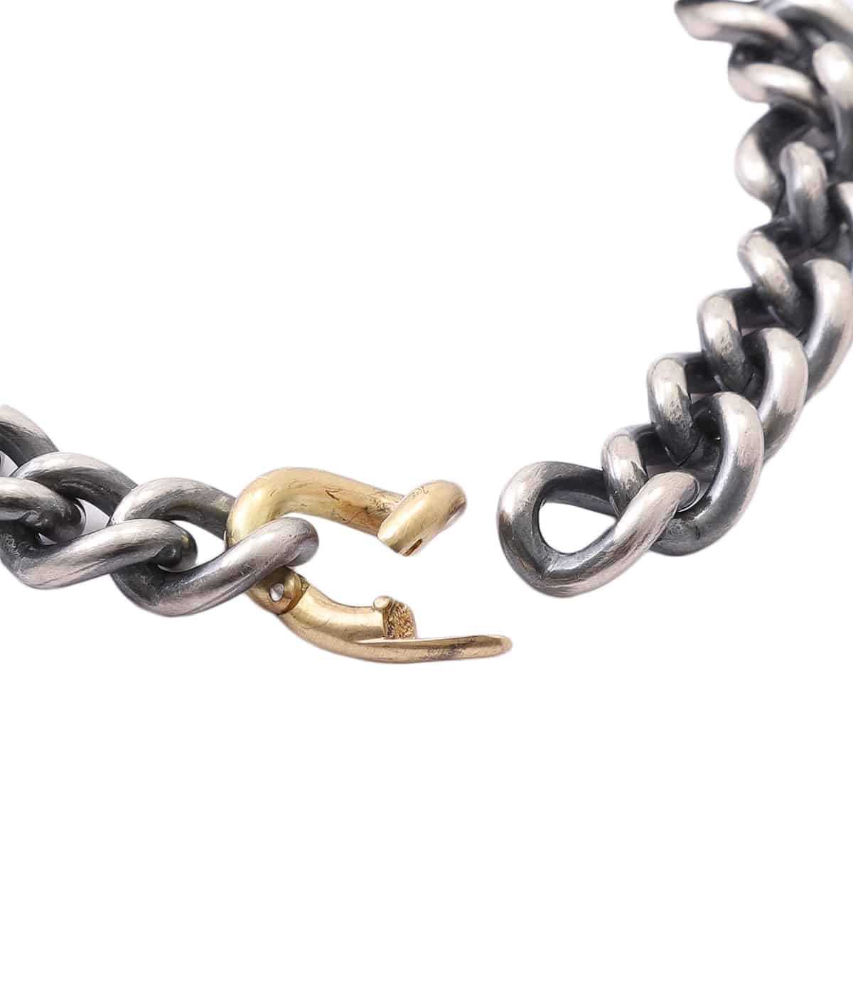 HUMETE CHAIN BRACELET SV K18YG White Diamond 0.09ct | hum