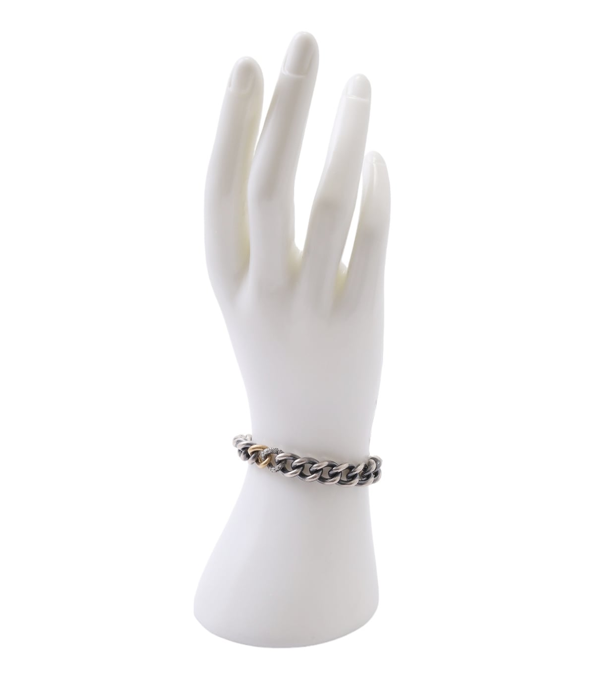 HUMETE CHAIN BRACELET SV K18YG White Diamond 0.09ct | hum