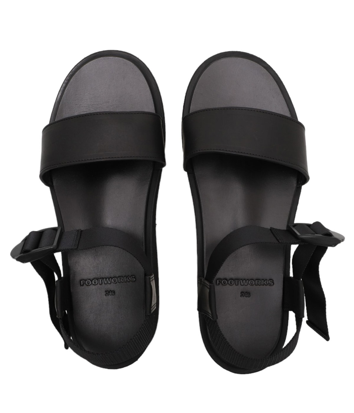 FOOTWORKS LEATHER SANDAL フットワークス 25.5 OPEN TOE SANDALS(GLOXI CUT SOLE) | foot the coacher(フットザ