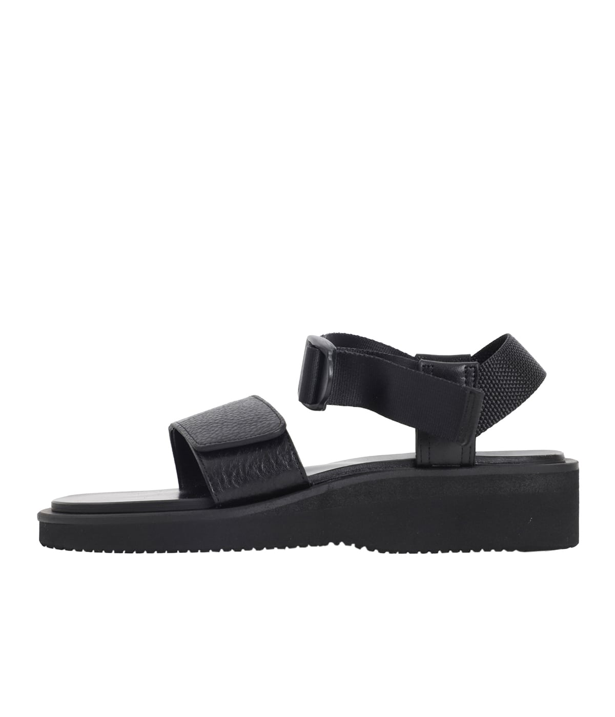 レディース】Sandals with Velcro Straps (wide belt) in Grain