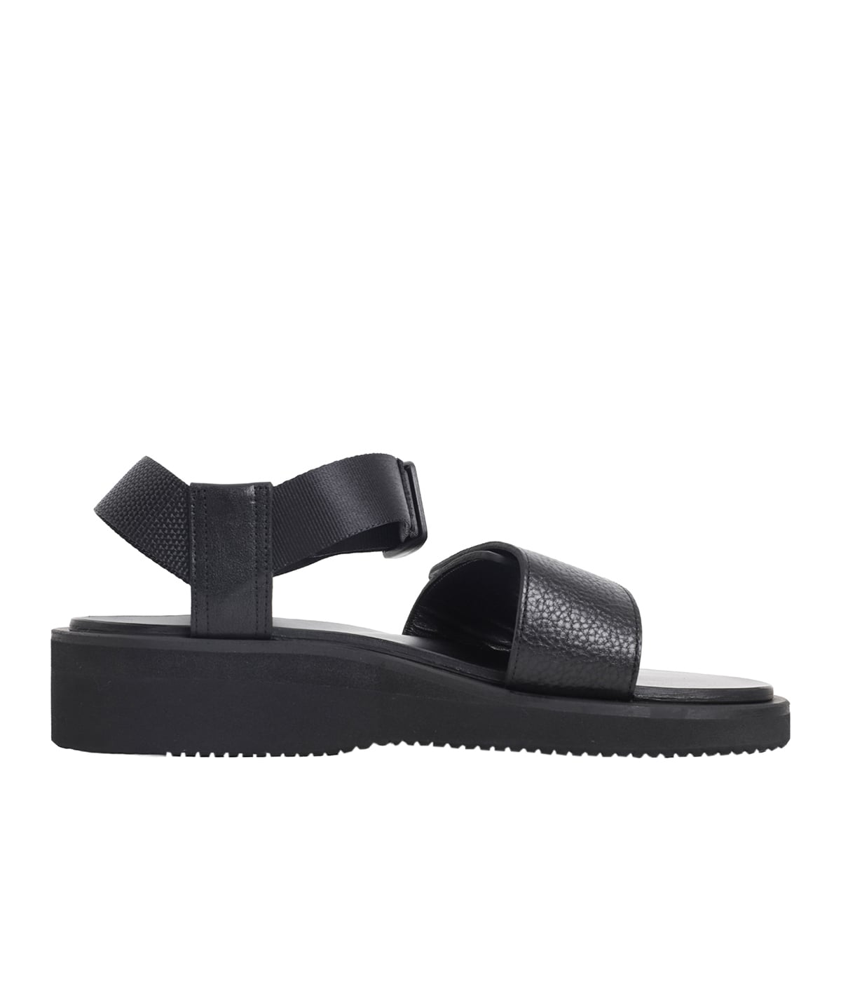 レディース】Sandals with Velcro Straps (wide belt) in Grain