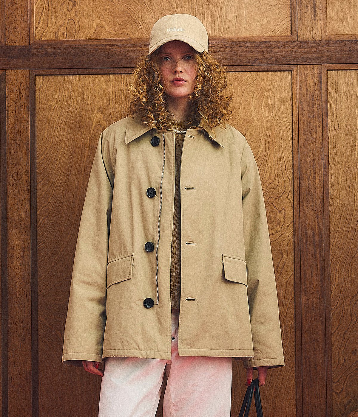 oblada／CINCH> FEATHER COAT MINI