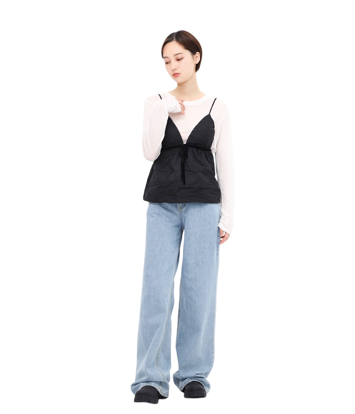 GANNI W0171861 関税送料込 レディース】Botanical Jacquard Strap Top | GANNI(ガニー