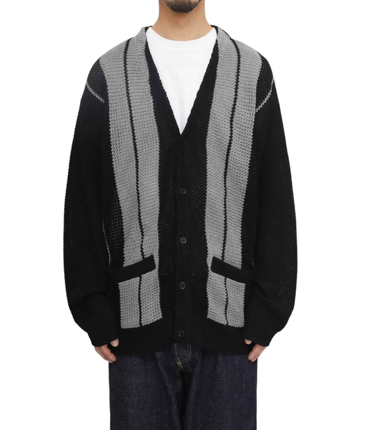 ファッキンオーサムCross Flip Cardigan School Striped Cardigan | FUCKING AWESOME(ファッキンオーサム