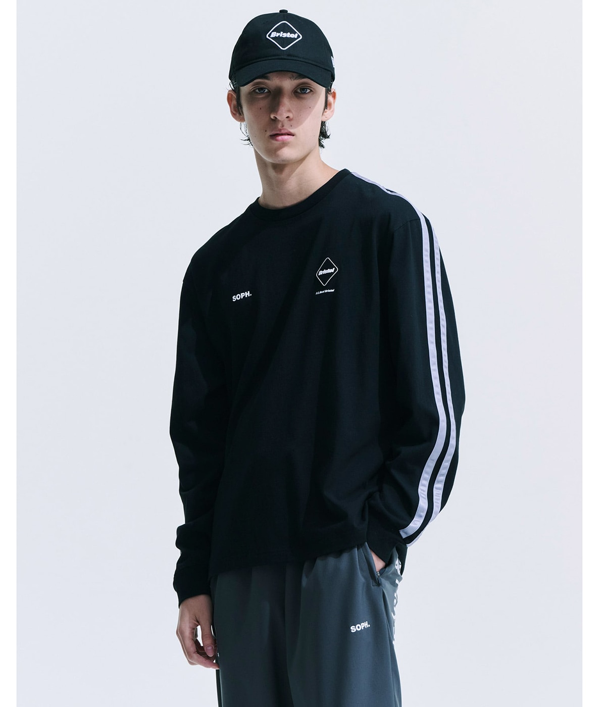 トップス FCRB LINE TEAM L/S BAGGY TEE BLACK M LINE TEAM L/S BAGGY TEE | F.C.Real Bristol(エフシーレアル