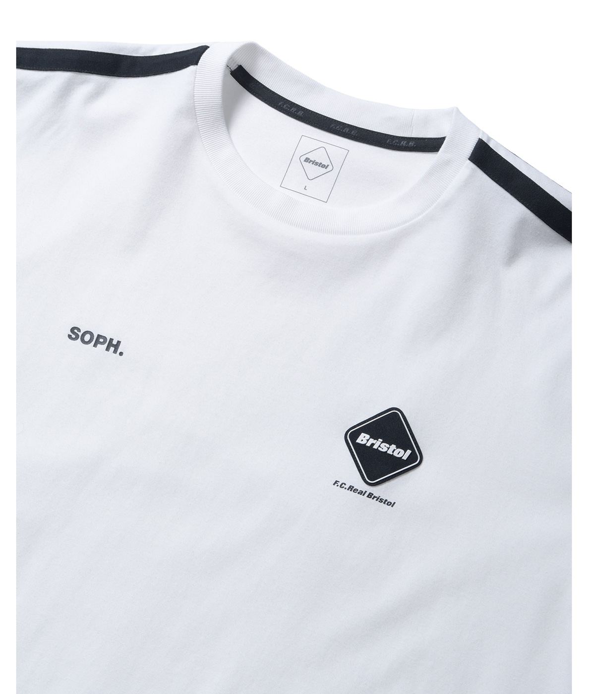 FCRB Bristol ブリストル スウェット ロンT 長袖 ホワイト 白 F.C.Real Bristol for Kids]BIG LOGO L/S BAGGY TEE(FCRB