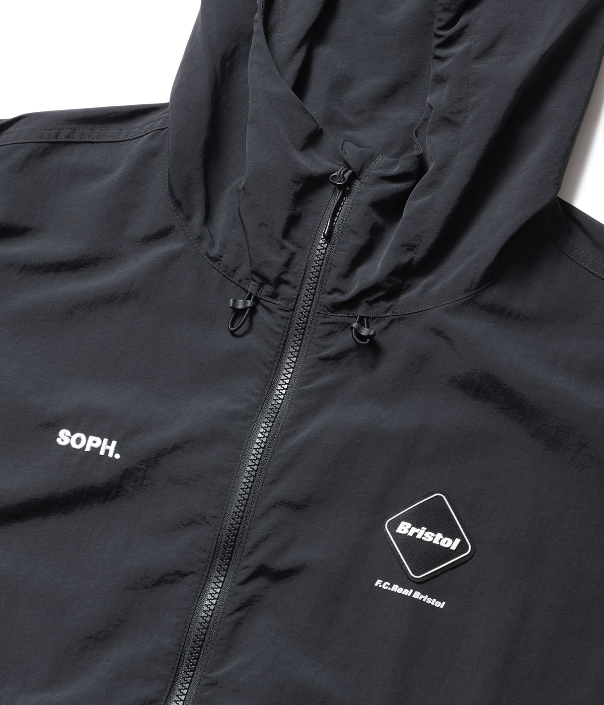 Bristol NYLON HOODED JACKET ブラック　黒 NYLON HOODED BLOUSON | F.C.Real Bristol(エフシーレアル