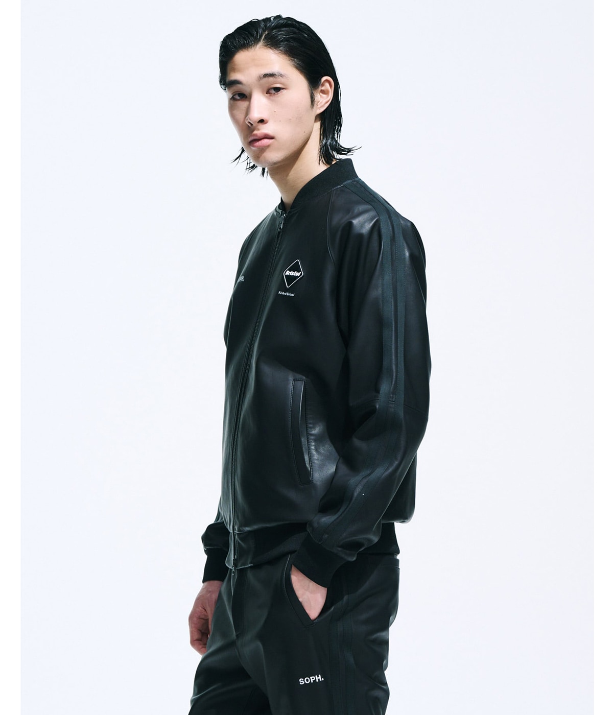 LEATHER TRACK JACKET | F.C.Real Bristol(エフシーレアル