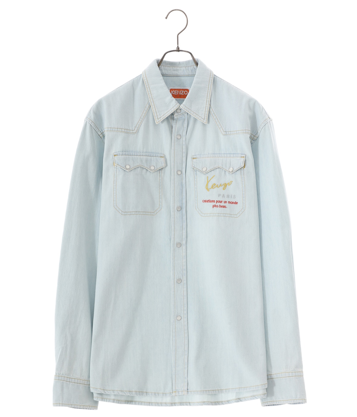 Tシャツ・カットソー KENZO FW23 WESTERN SHIRT WITH LOGO (FD65CH415_9FC71) KENZO SIGNATURE WESTERN SHIRT | KENZO(ケンゾー) / トップス
