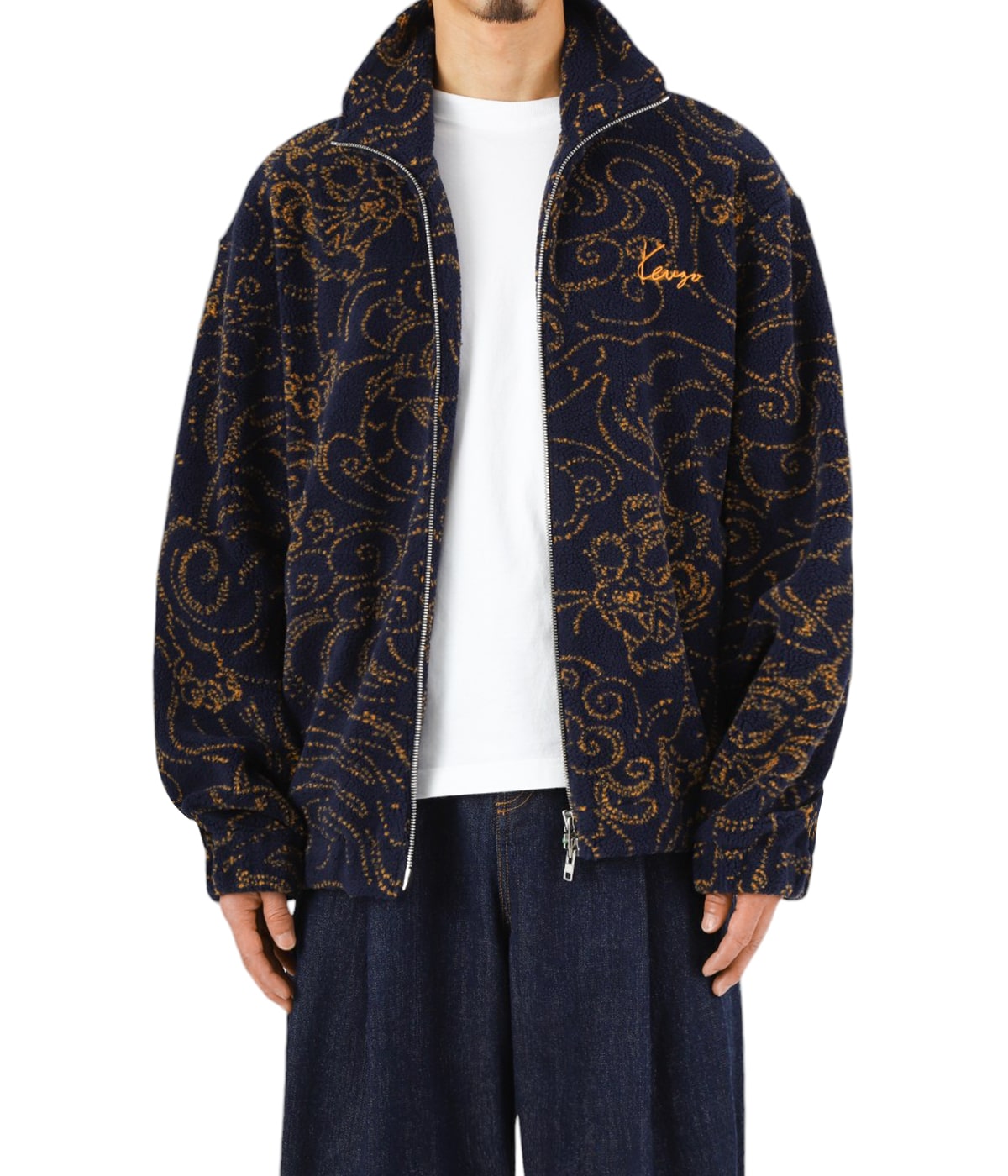 Echooo　　　KENZO　ケンゾー　フランス製　コート　ジャケット KENZO WOOL VARSITY JACKET Black （ケンゾー ウール バーシティ