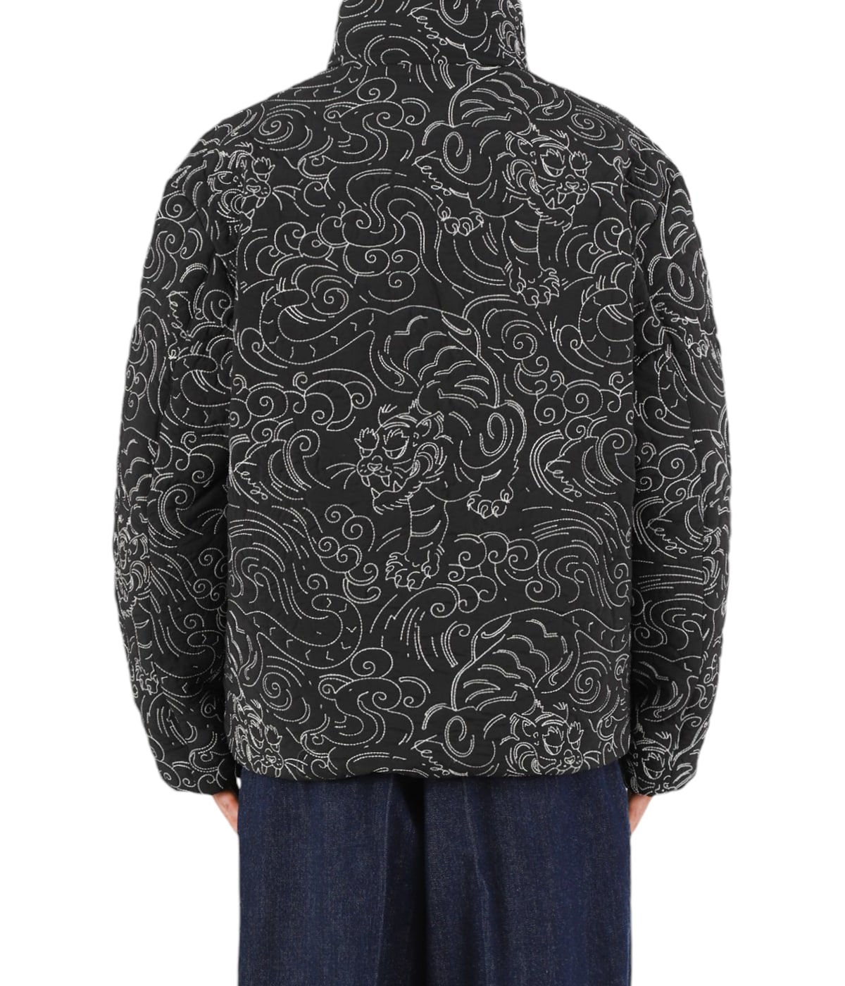KENZO ケンゾー　黒 スエード ジャケット クロップド丈　襟ボア KENZO SASHIKO STITCH DOWN JK | KENZO(ケンゾー) / アウター