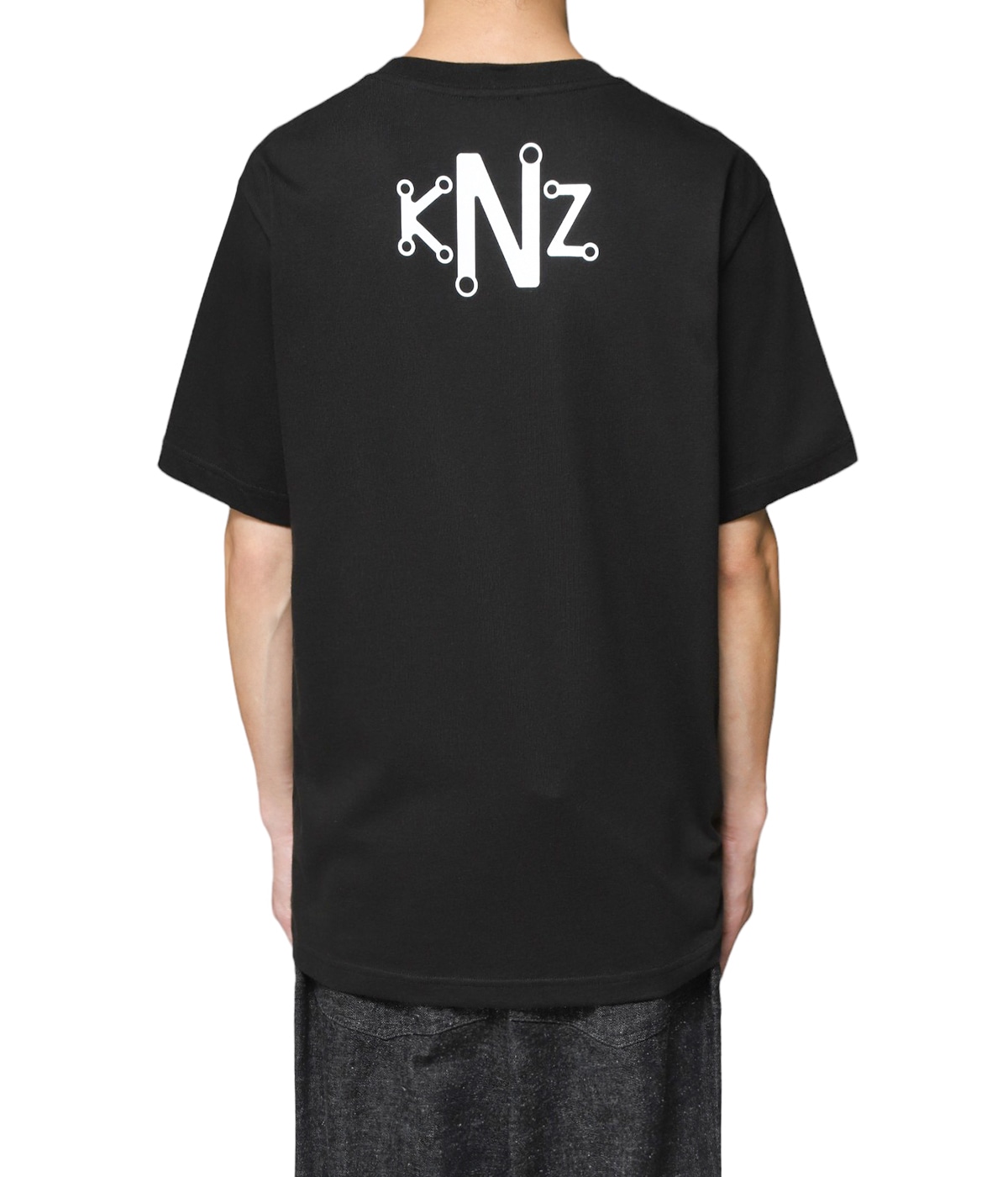 Tシャツ・カットソー Kenzo Black Cotton T-Shirt With Logo Kenzo - Black oversize t-shirt with 