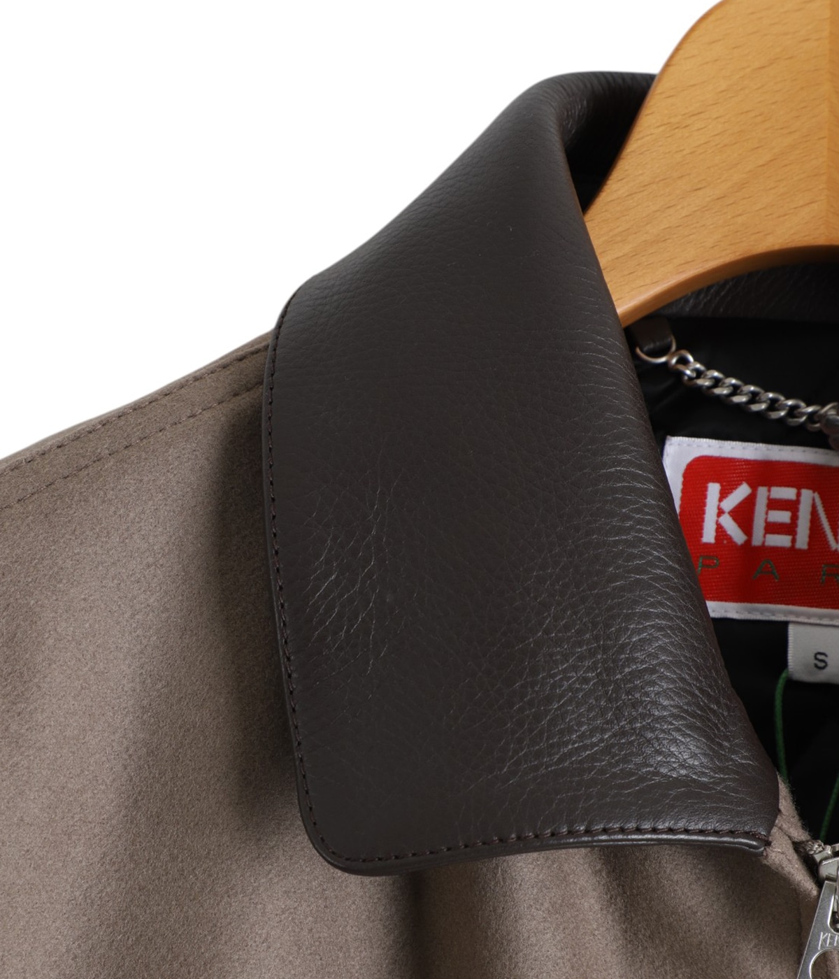 KENZO PARIS CHAINSTITCH LEATHER WOOL BLOUSON | KENZO(ケンゾー