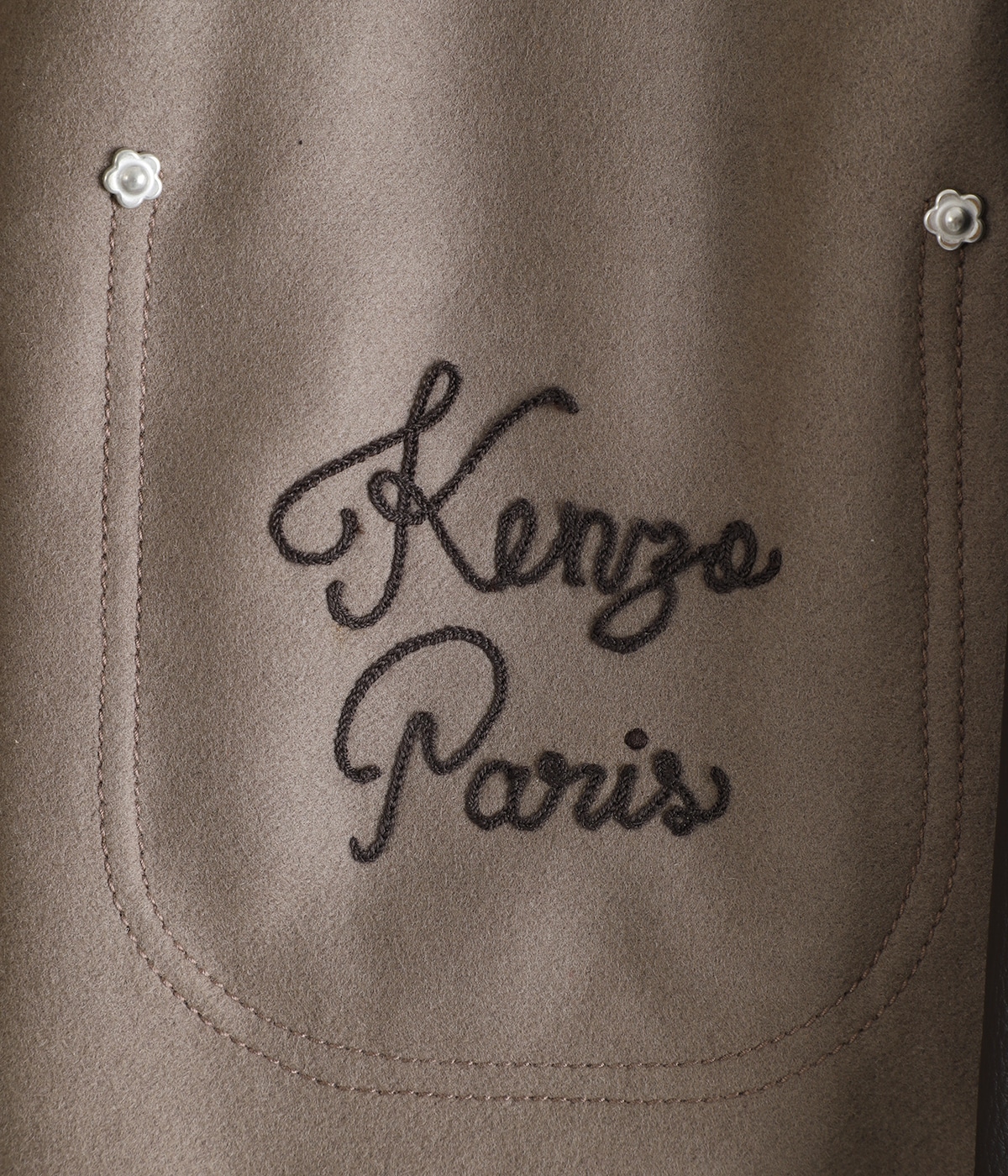 KENZOジャンパースカート#ビンージ KENZO PARIS CHAINSTITCH LEATHER WOOL BLOUSON | KENZO(ケンゾー