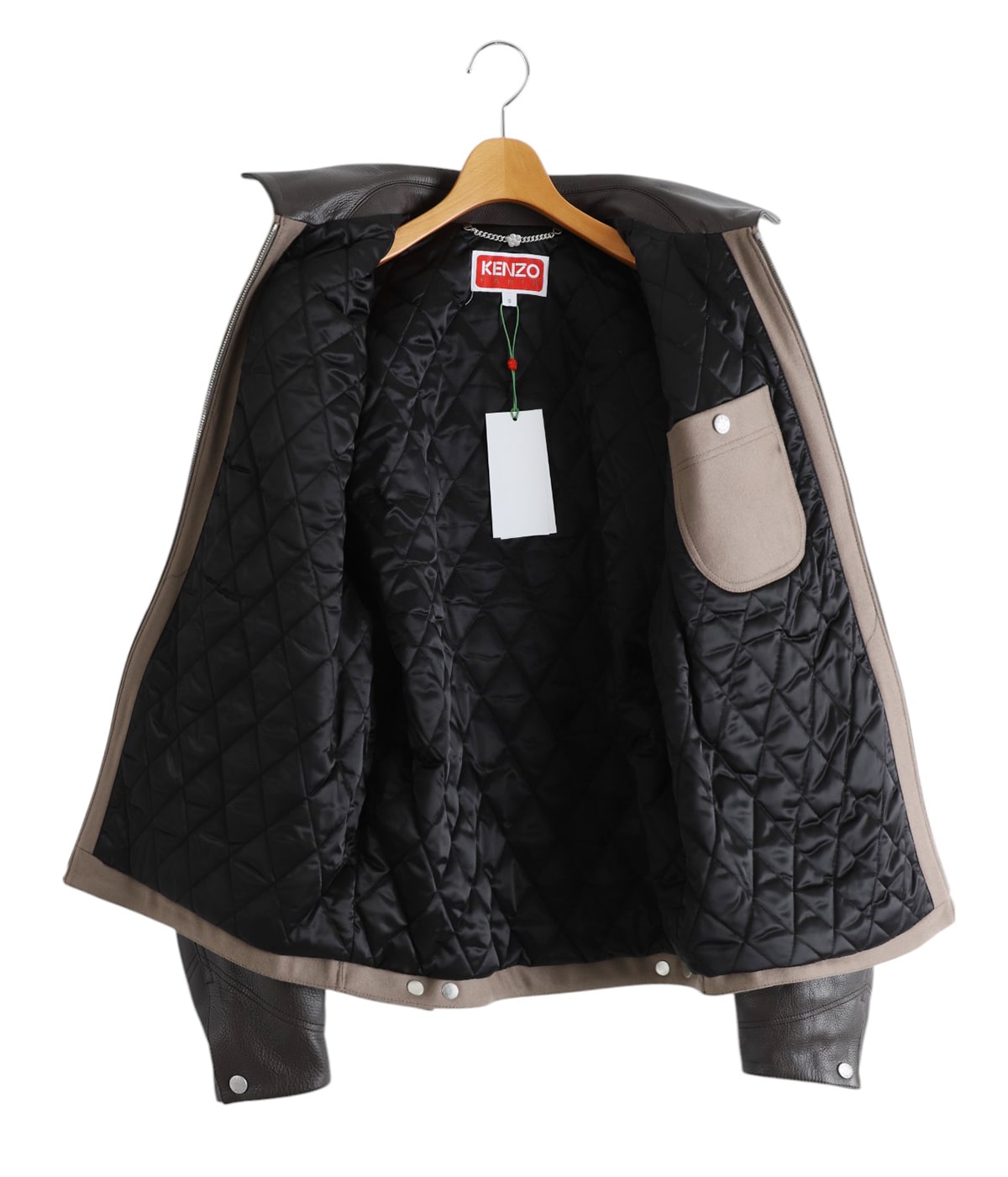 KENZO PARIS CHAINSTITCH LEATHER WOOL BLOUSON | KENZO(ケンゾー