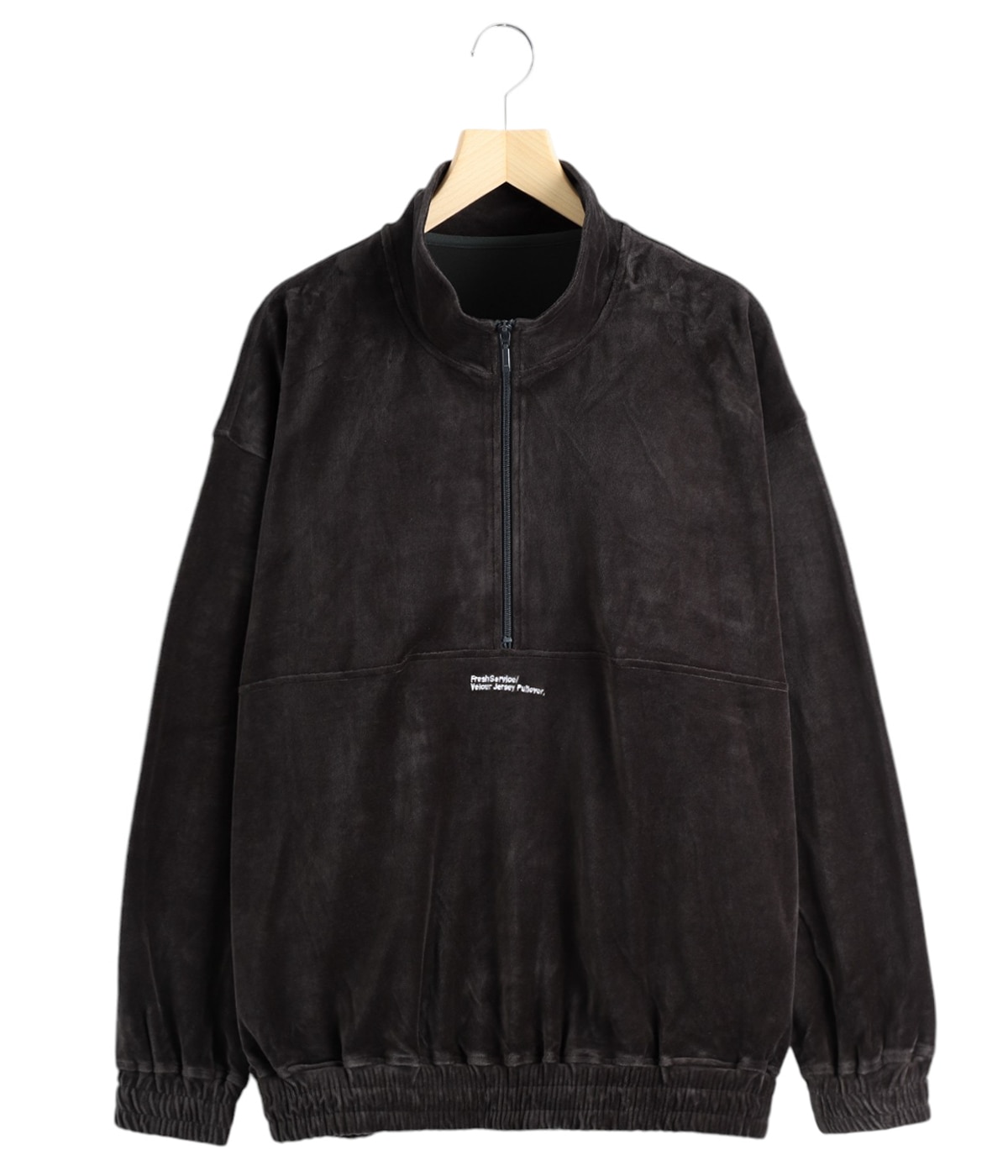 FreshService VELOUR JERSEY PULLOVER ブラック VELOUR JERSEY PULLOVER | FreshService(フレッシュサービス