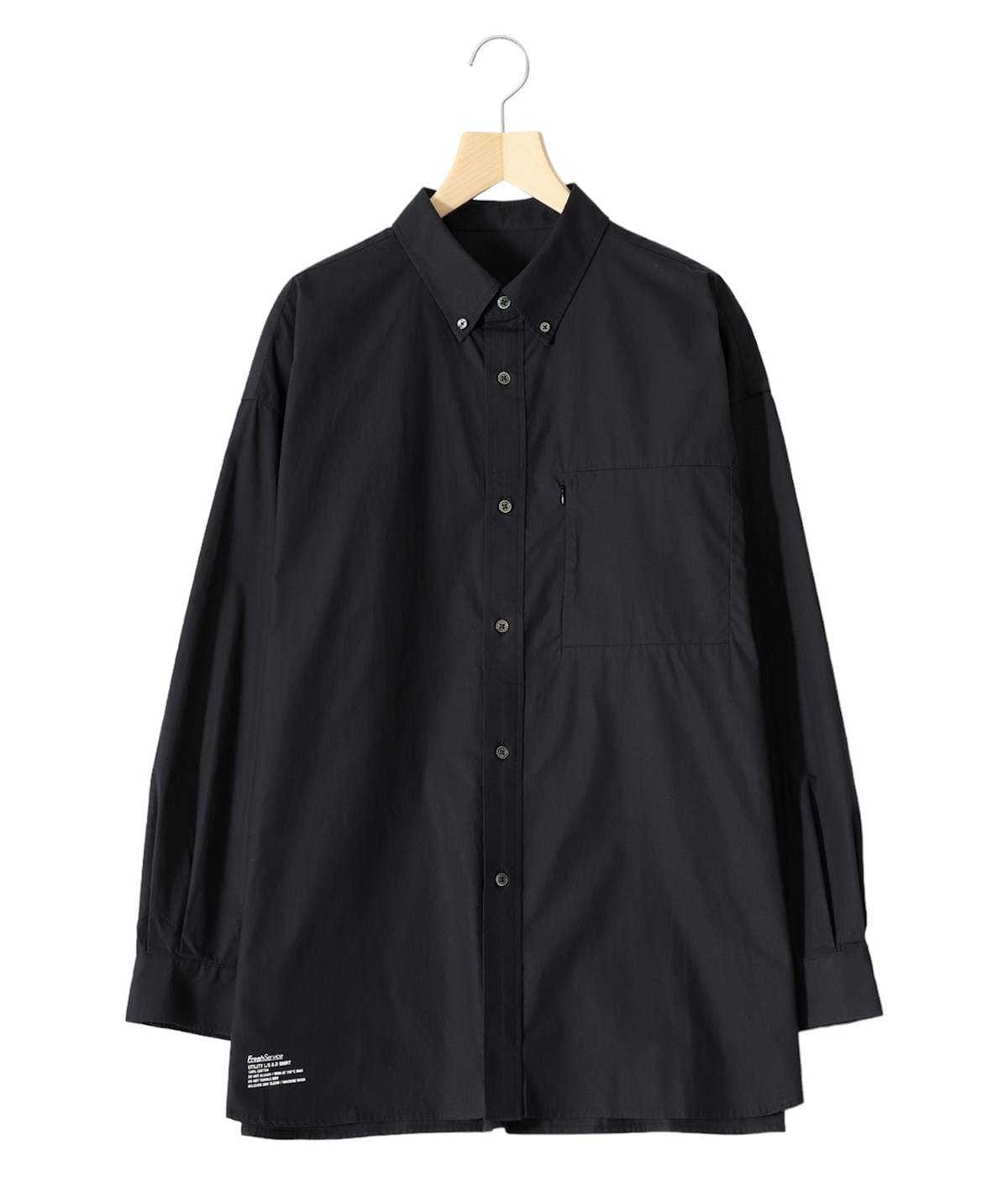 Fresh Service オーバーサイズシャツ サイドポケット ストレッチオーバーシャツ - フレッシュサービス