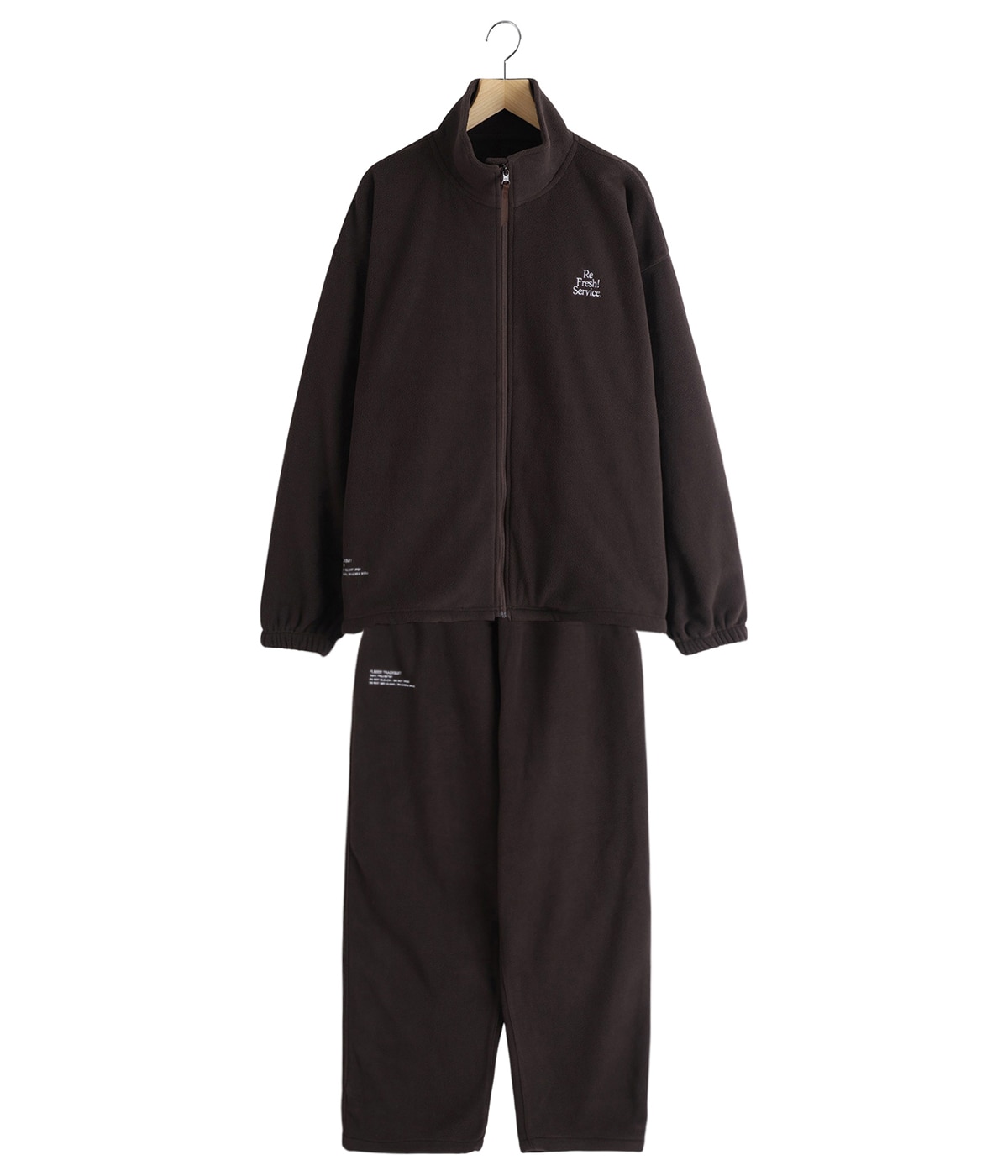フレッシュサービス FLEECE TRACK SUIT DARK.BROWN M Fresh Service (フレッシュサービス) FLEECE TRACK SUIT / フリース