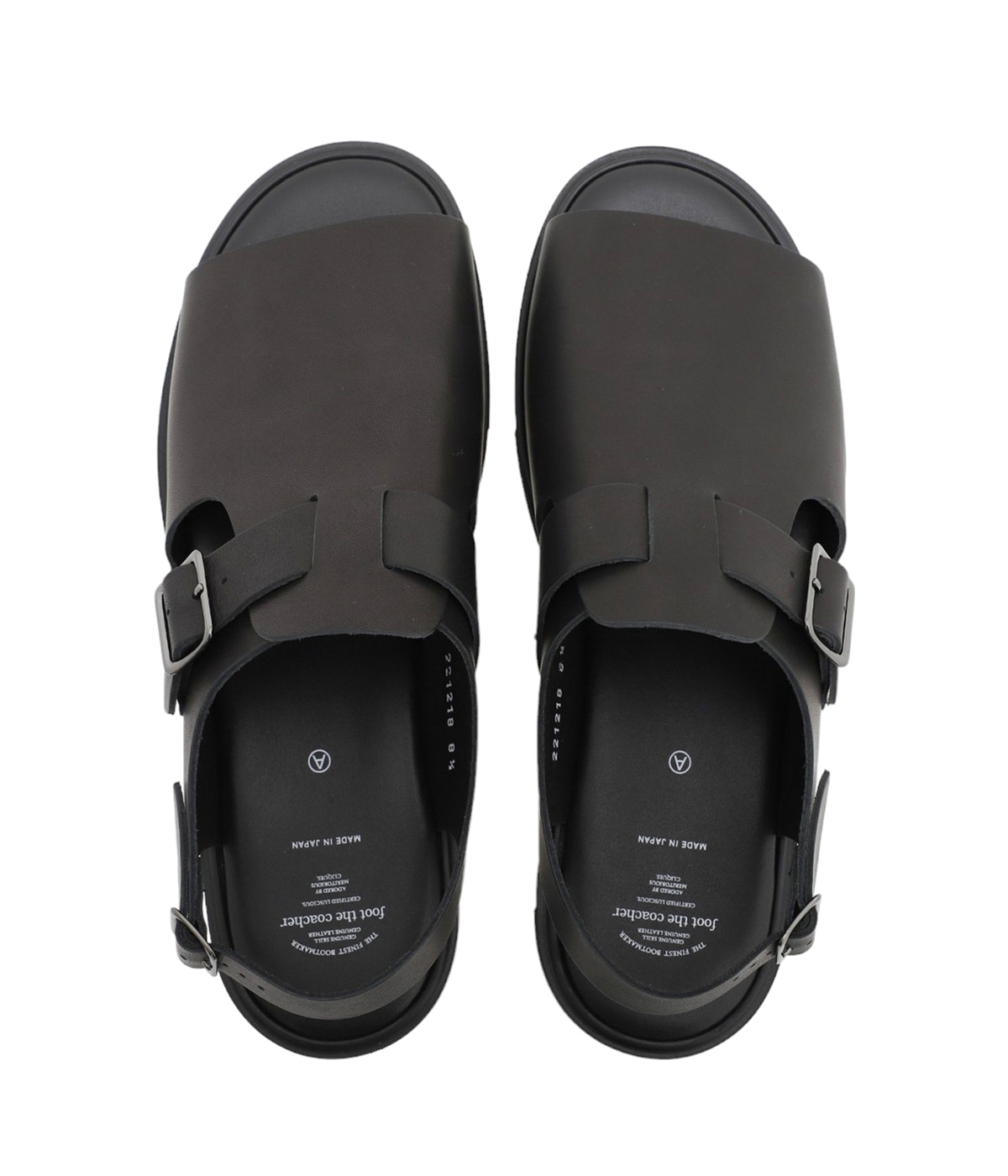 りとるくー サンダル | Art.05 / BLACK CALF (RUBBER SOLE) - Tricker's