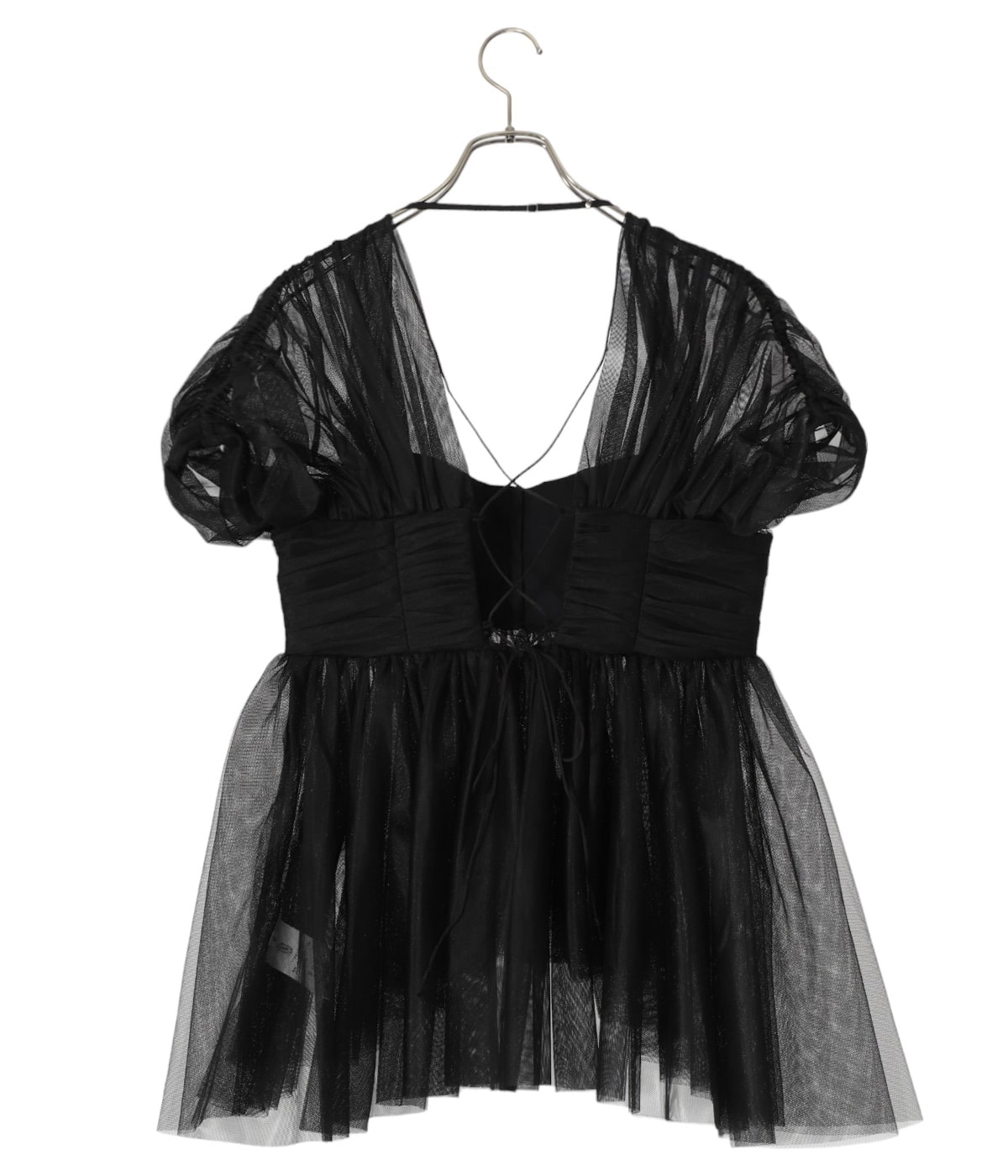 トップス FETICO OPEN-BACK GATHERED TULLE TOP OPEN-BACK GATHERED TULLE TOP｜FETICO