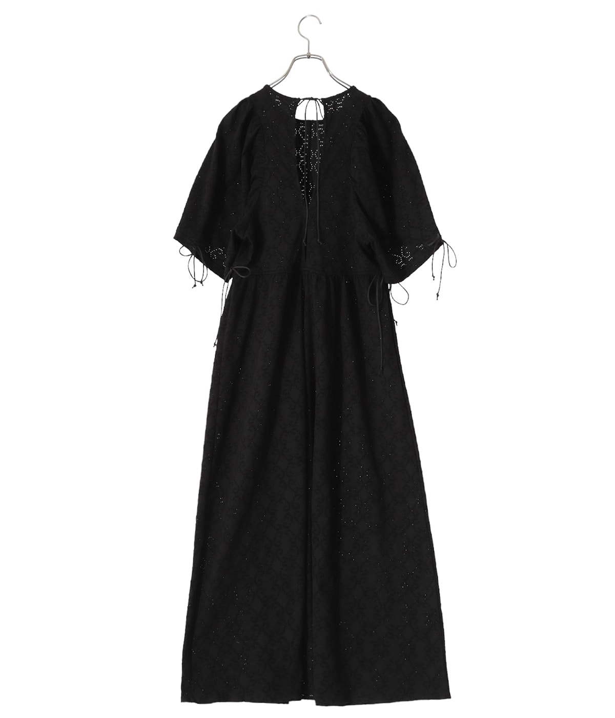 レディース】LACE JACQUARD PUFF-SLEEVE DRESS | FETICO