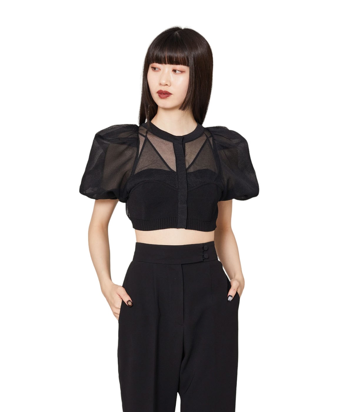 レディース】PUFF SLEEVE KNIT TOP | FETICO(フェティコ