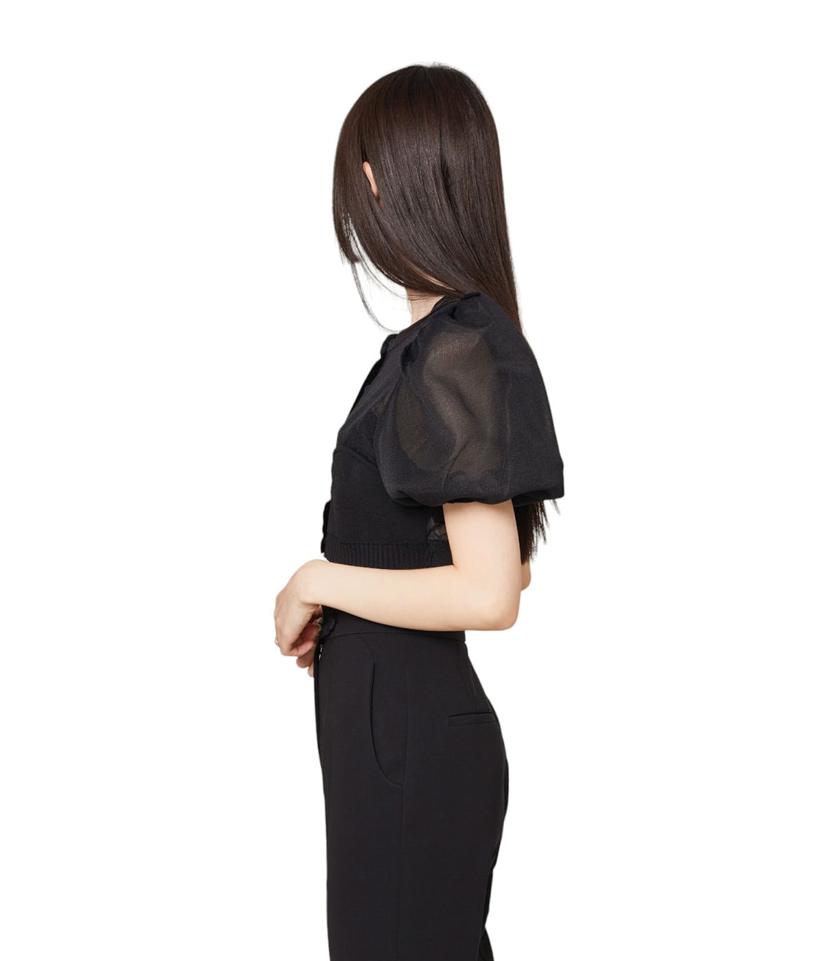 FETICO PUFF SLEEVE KNIT TOP フェティコ パフスリーブ FETICO フェティコ PUFF SLEEVE KNIT TOP パフスリーブシアー