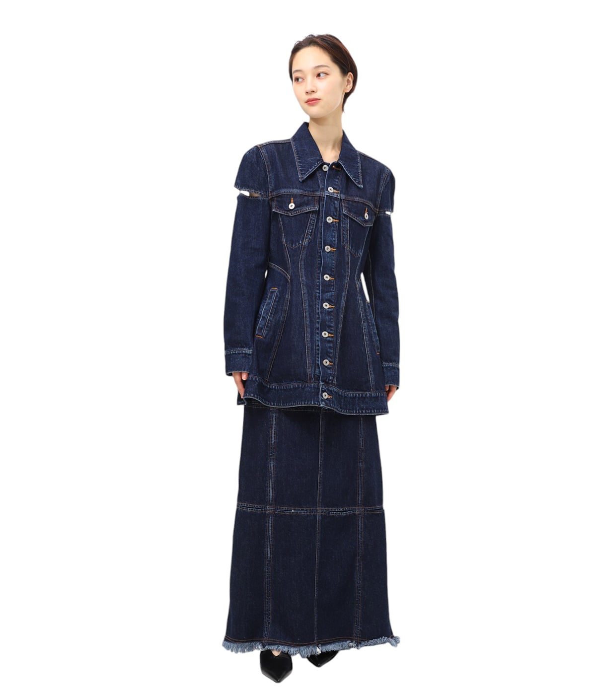 レディース】DENIM SLIT JACKET | FETICO(フェティコ