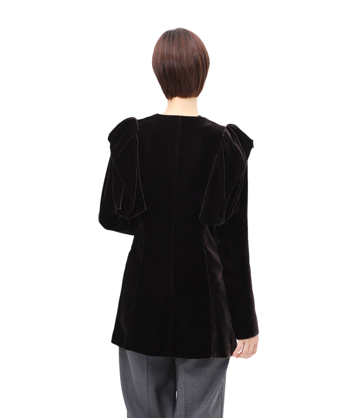 ベルベットフリルジャケット レディース】VELVET FRILL SHOULDER JACKET | FETICO(フェティコ