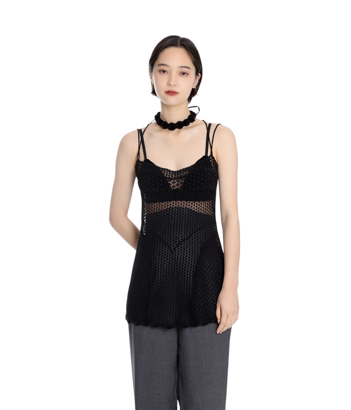 FETICO LACE KNIT SLIP DRESS（レースキャミソール） レディース】LACE KNIT SLIP DRESS | FETICO(フェティコ