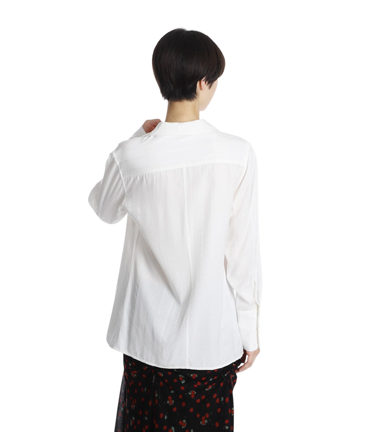 FETICO (フェティコ) シャツ FETICO(フェティコ)のPRINTED SATIN KNOTTED SHIRT(シャツ)の