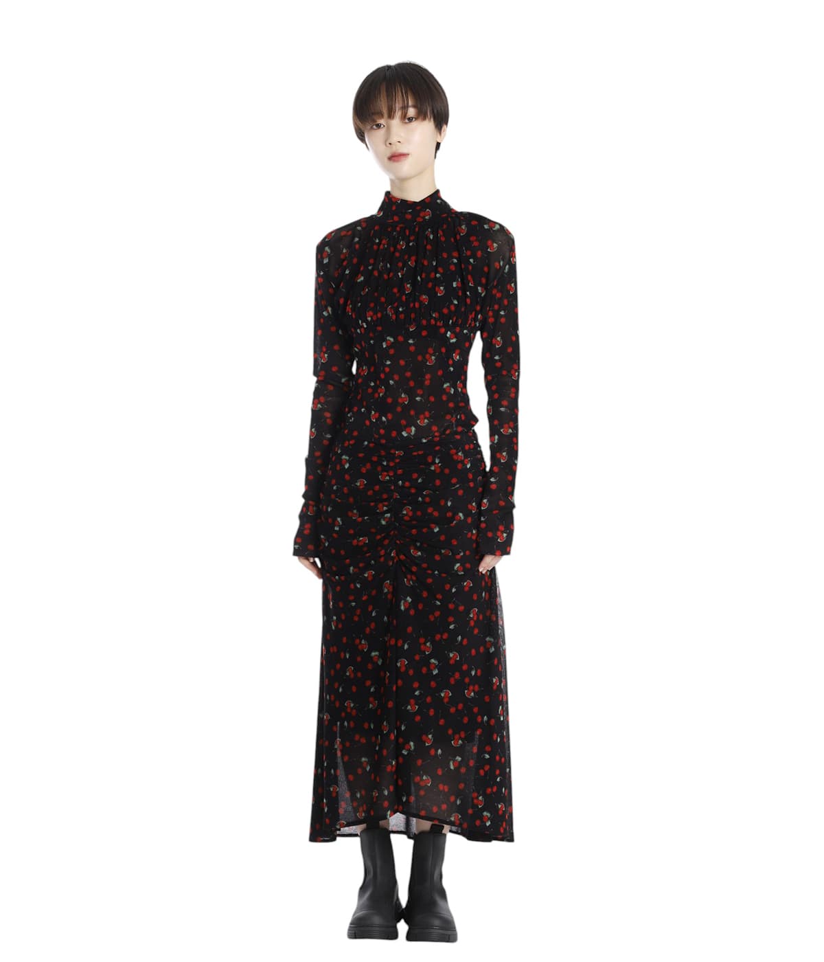 FETICO フェティコFLORAL PRINT VELOUR BODYSUTS FLORAL PRINT SHEER PANELED VELOUR BODYSUTS｜FETICO