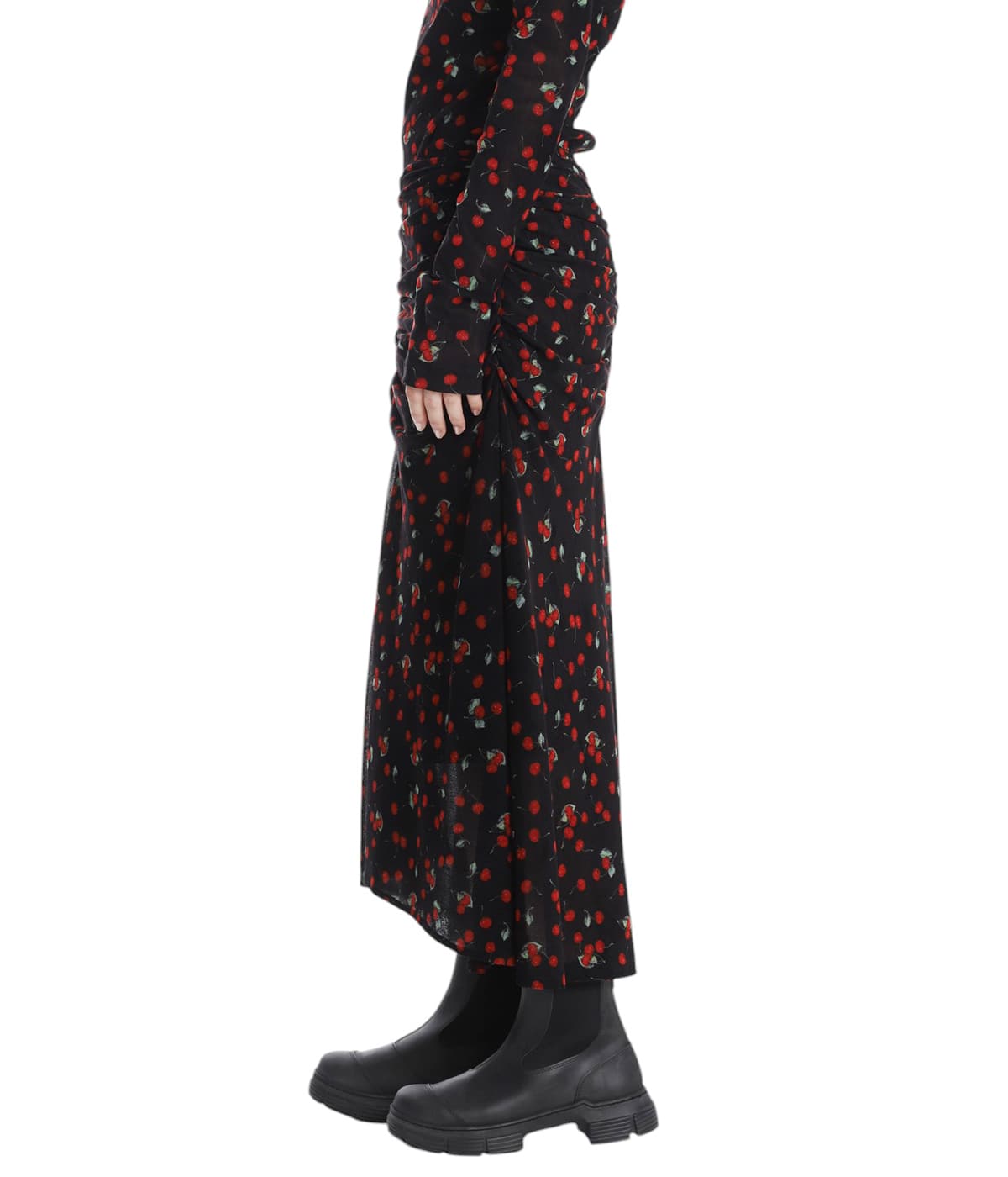 レディース】Printed velvet tulle gathered skirt | FETICO