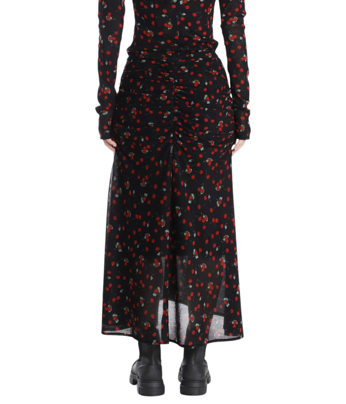 スカート fetico cherry velvet skirt レディース】Printed velvet tulle gathered skirt | FETICO
