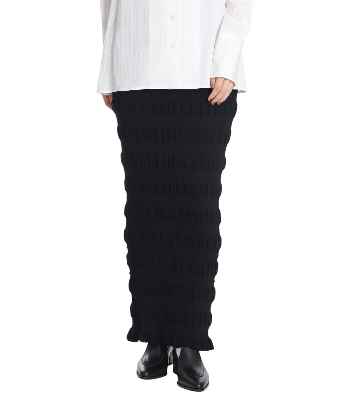 レディース】Stripe knit maxi skirt | FETICO(フェティコ