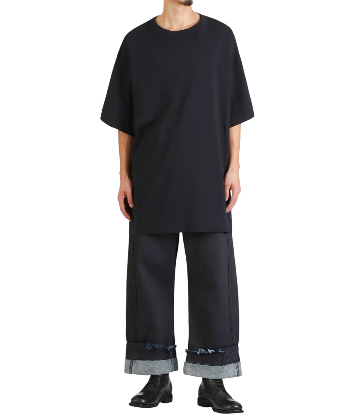 OLLI TEA SHIRT / Double collar oversized T-shirt | MARINA YEE