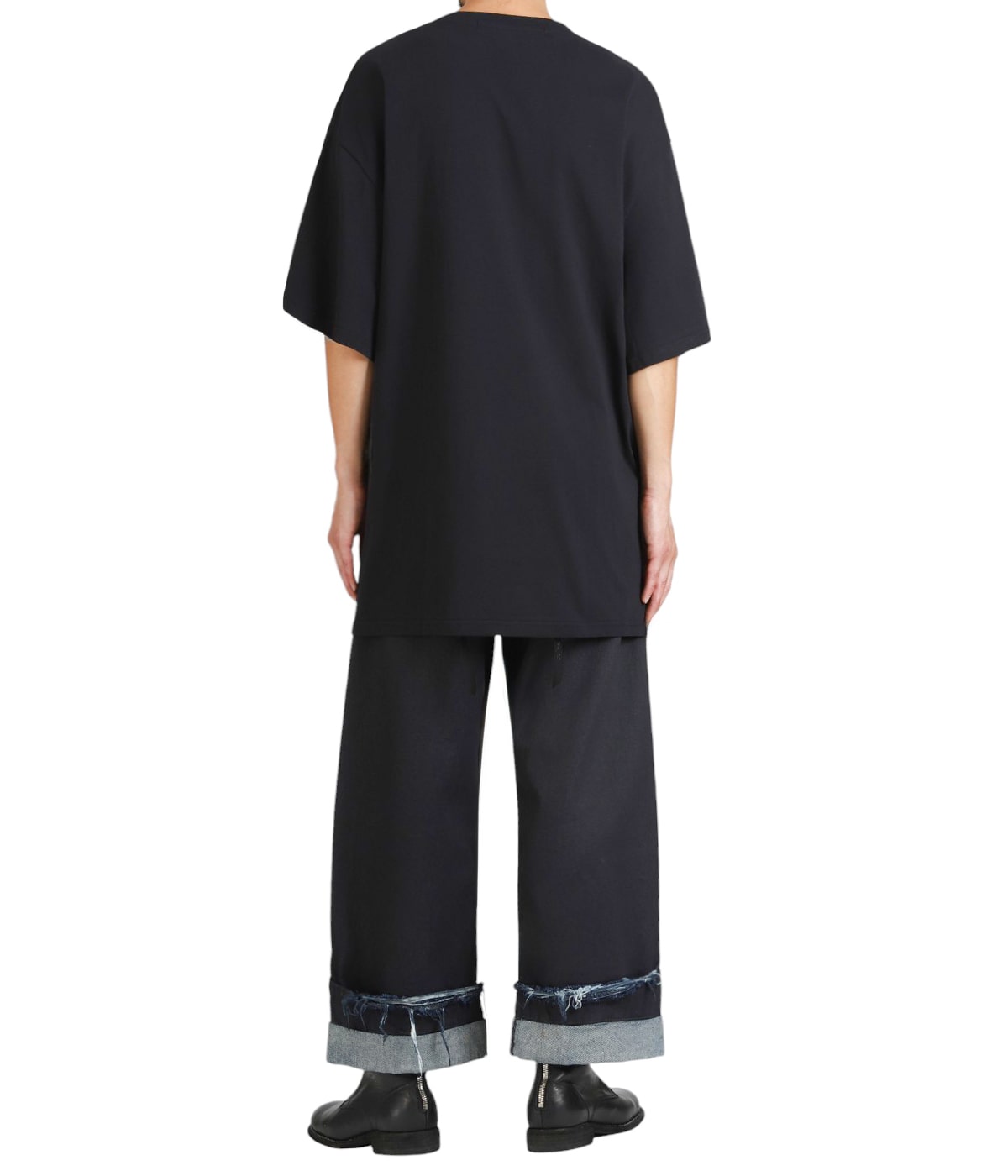 OLLI TEA SHIRT / Double collar oversized T-shirt | MARINA YEE