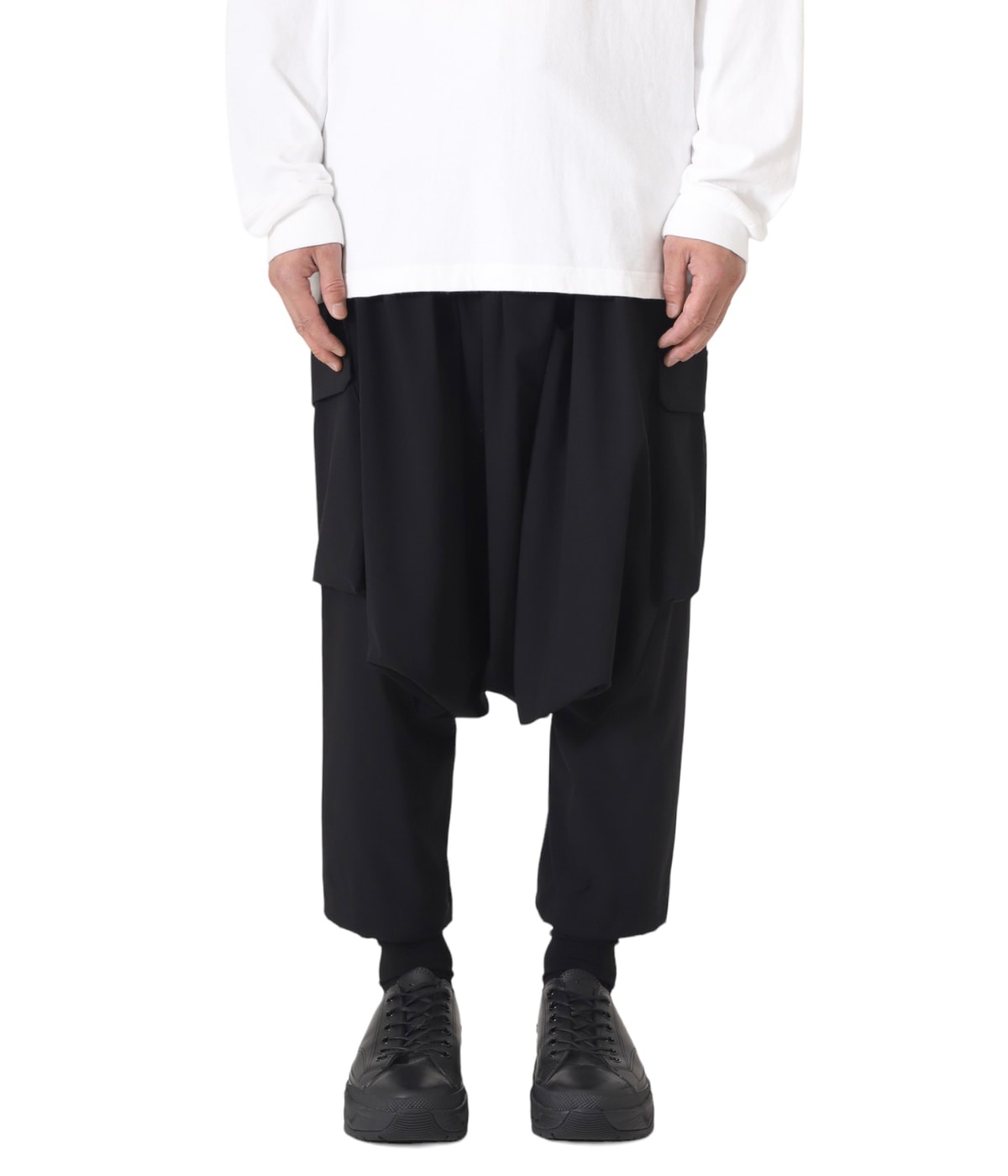FUMITO GANRYU サルエル ナイロン カーゴパンツ size:2 ShootingItemsFGSS24-528-